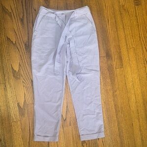 Nanette Lepore Lilac Light Purple Trousers Classic Design with Belt size 6